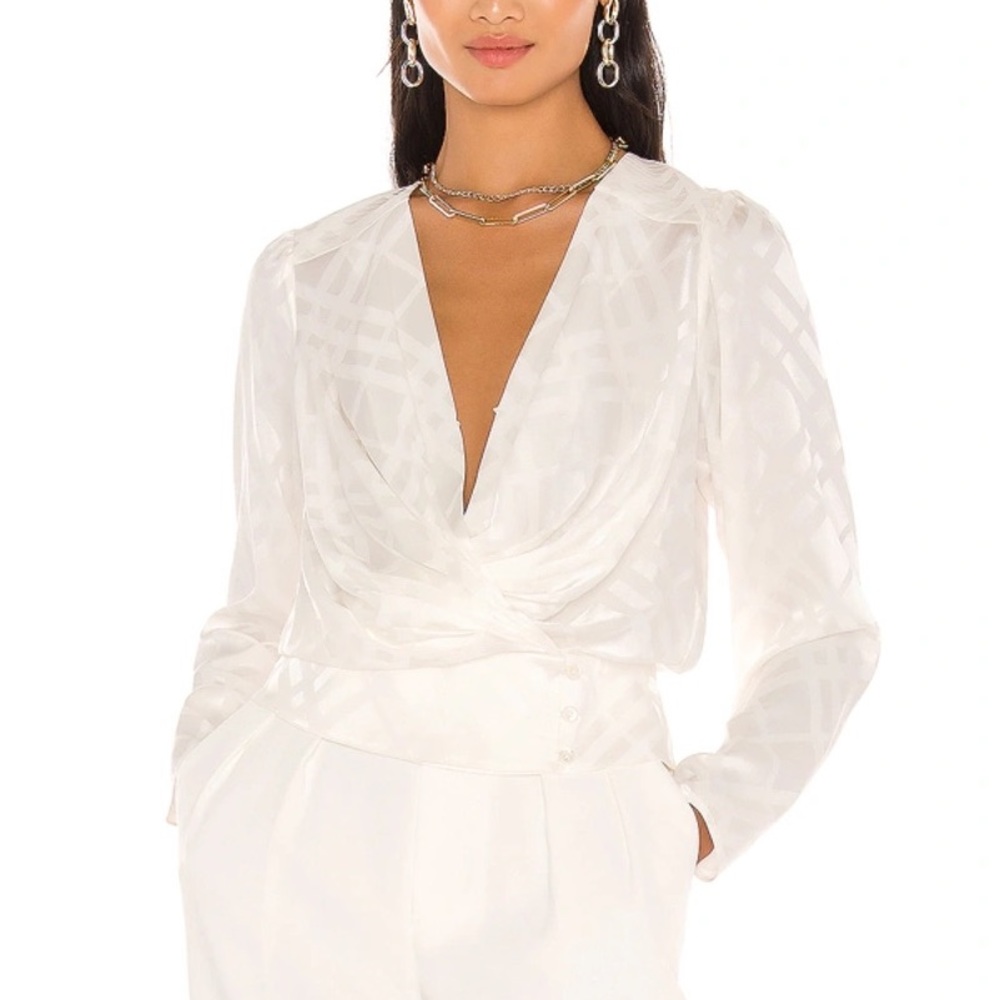 Anine Bing x Helena Christensen June Silk-Blend Blouse